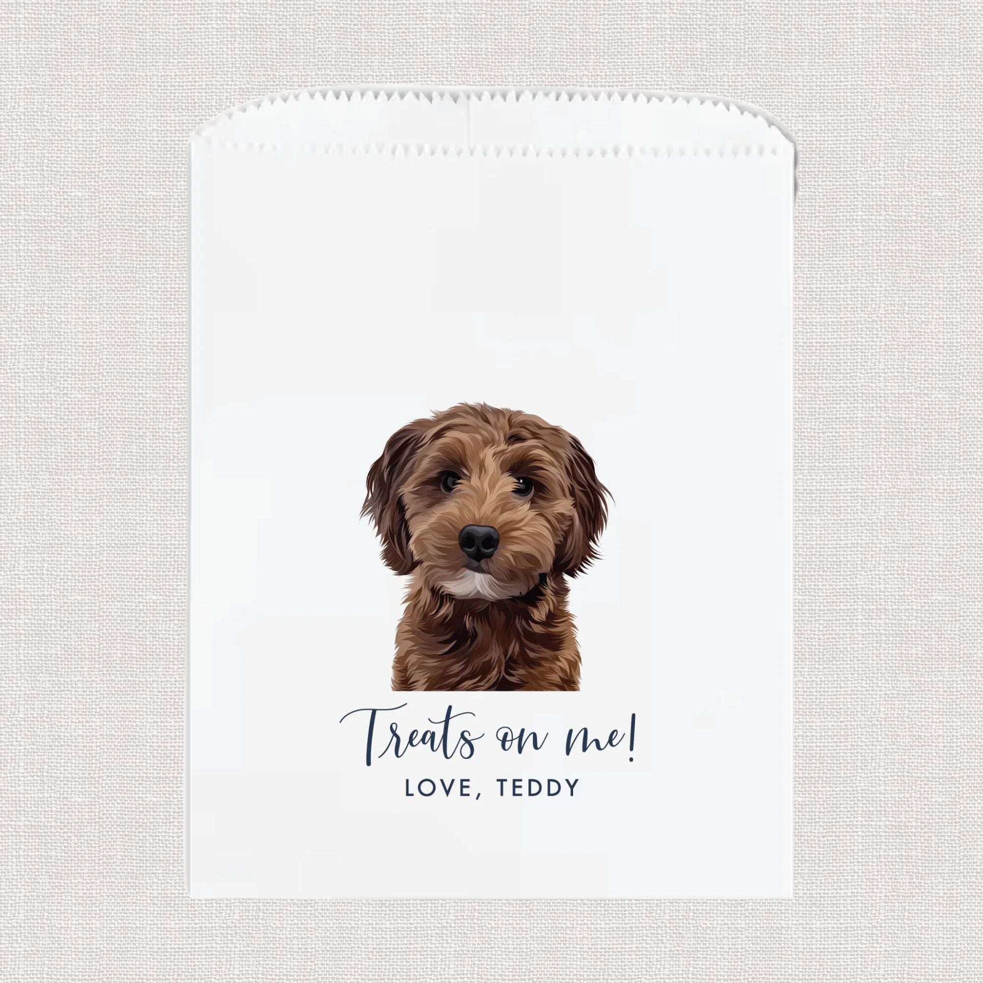 Personalized Full Color Pet Wedding Treat Bags