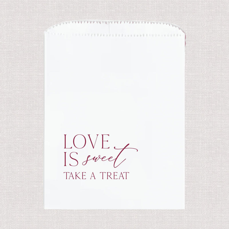 Love is Sweet Personalized Favor Treat Bag