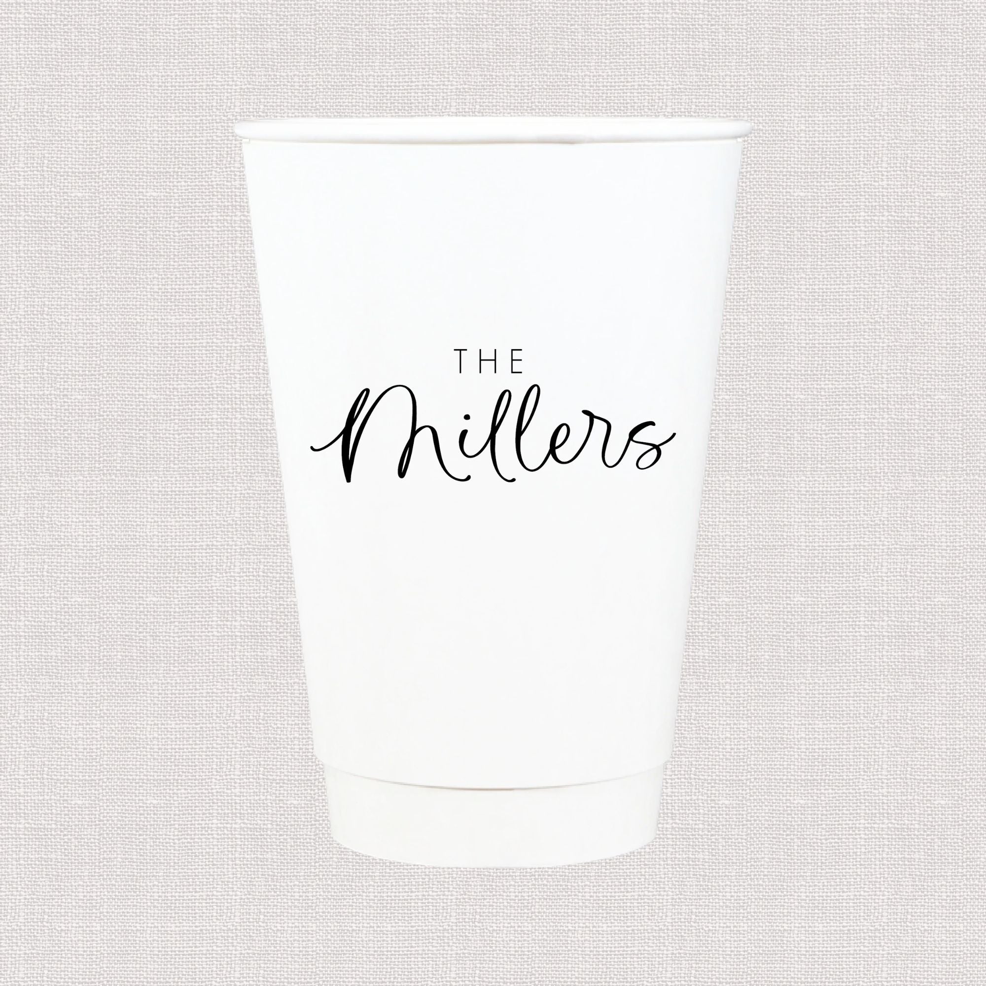 Custom Monogram Personalized Wedding Paper Cups