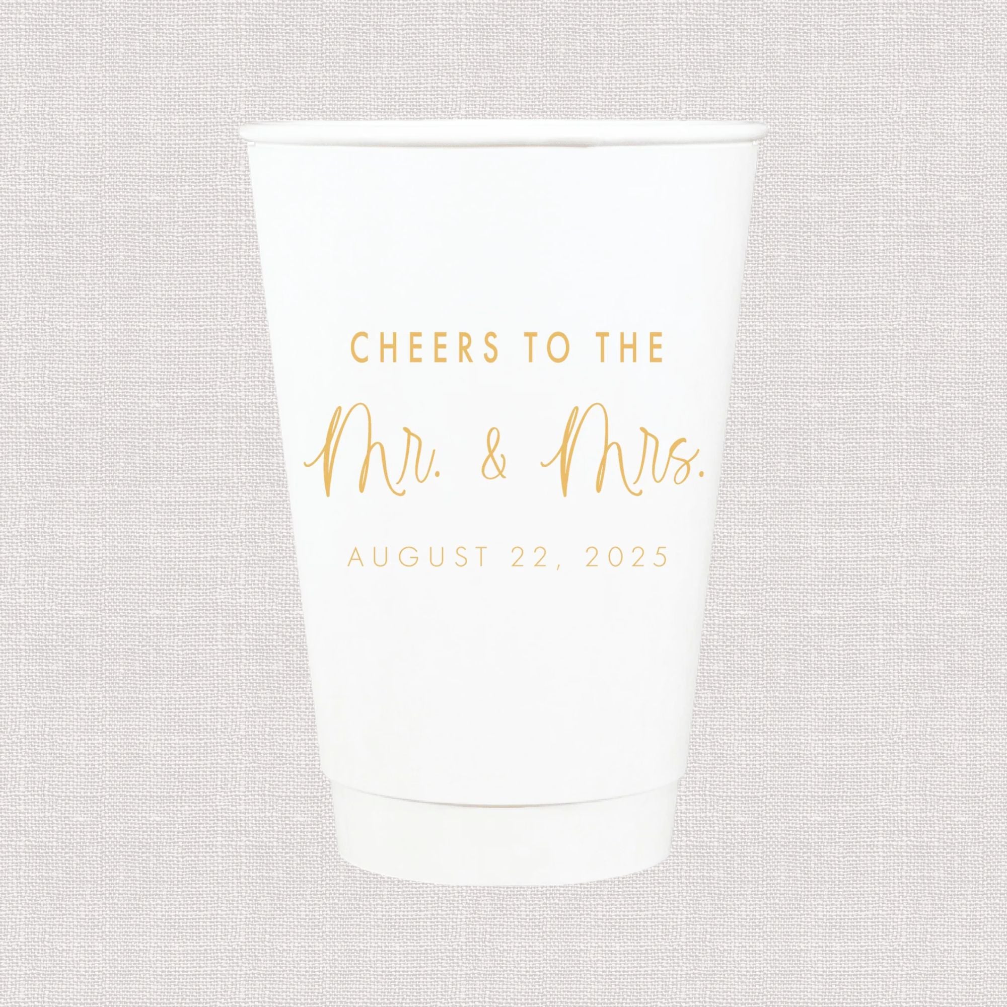 Custom Monogram Personalized Wedding Paper Cups