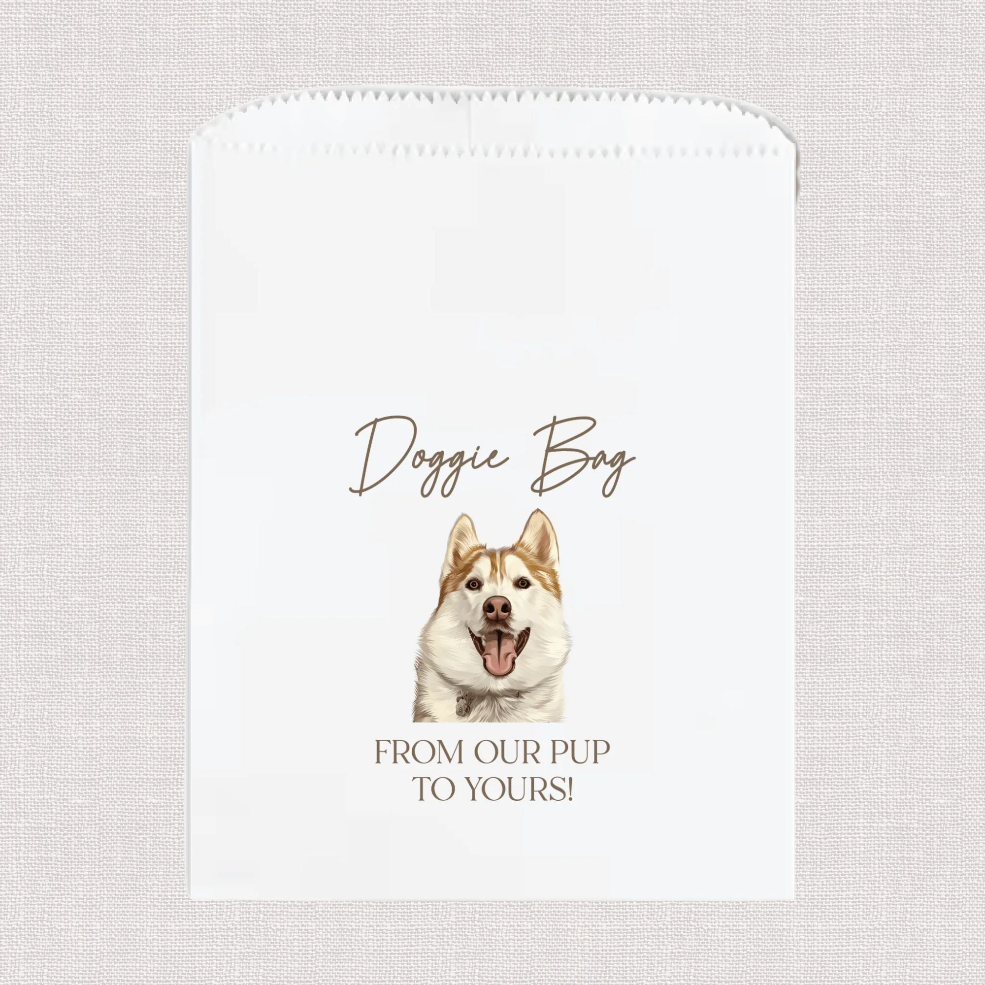 Doggie Bag Custom Full Color Pet Wedding Treat Bags