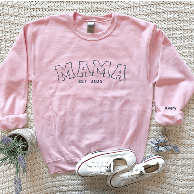 Custom Embroidered Sweatshirt with Sleeve Personalization