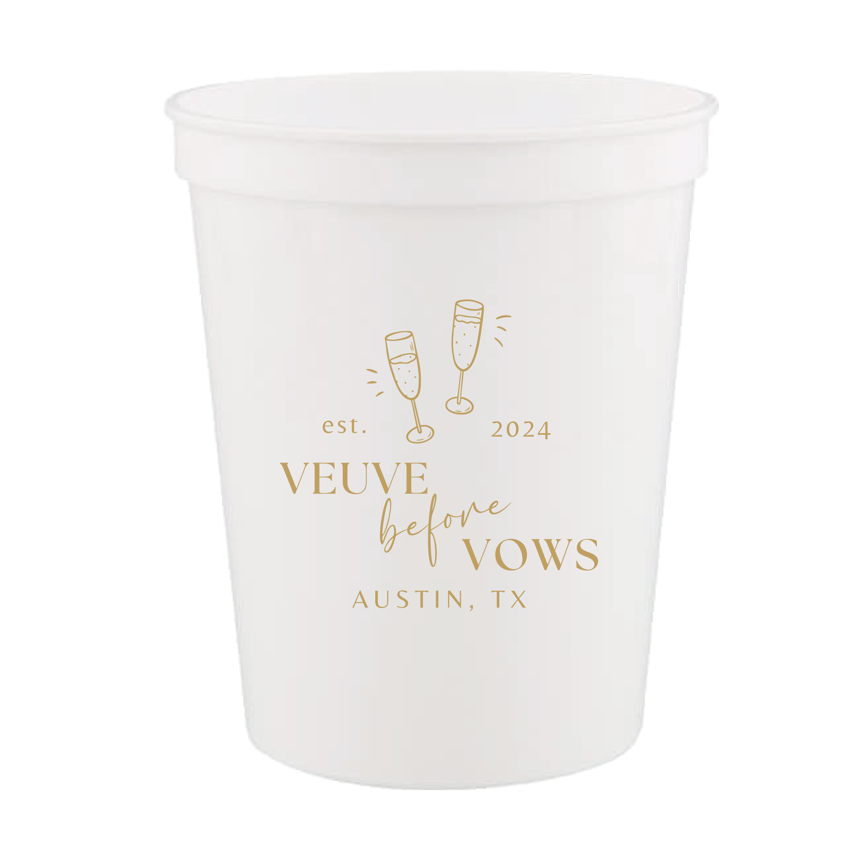Veuve Before Vows Bachelorette Stadium Cups - Cups - Stadium - Bachelorette