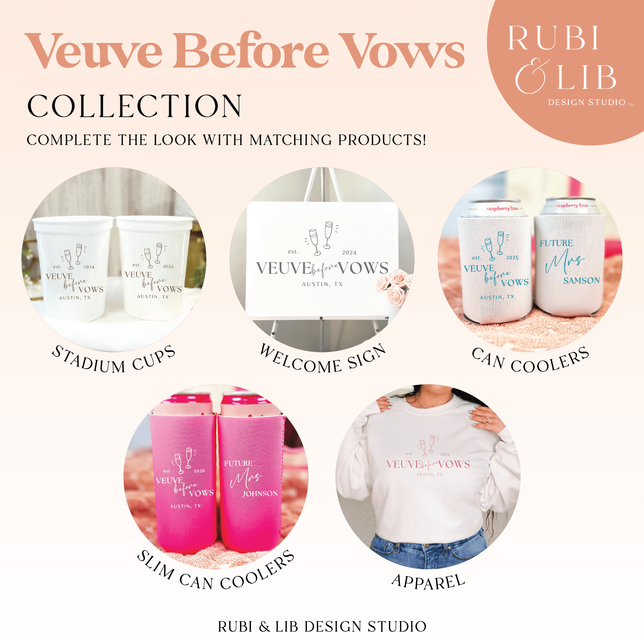 Veuve Before Vows Bachelorette Stadium Cups - Cups - Stadium - Bachelorette