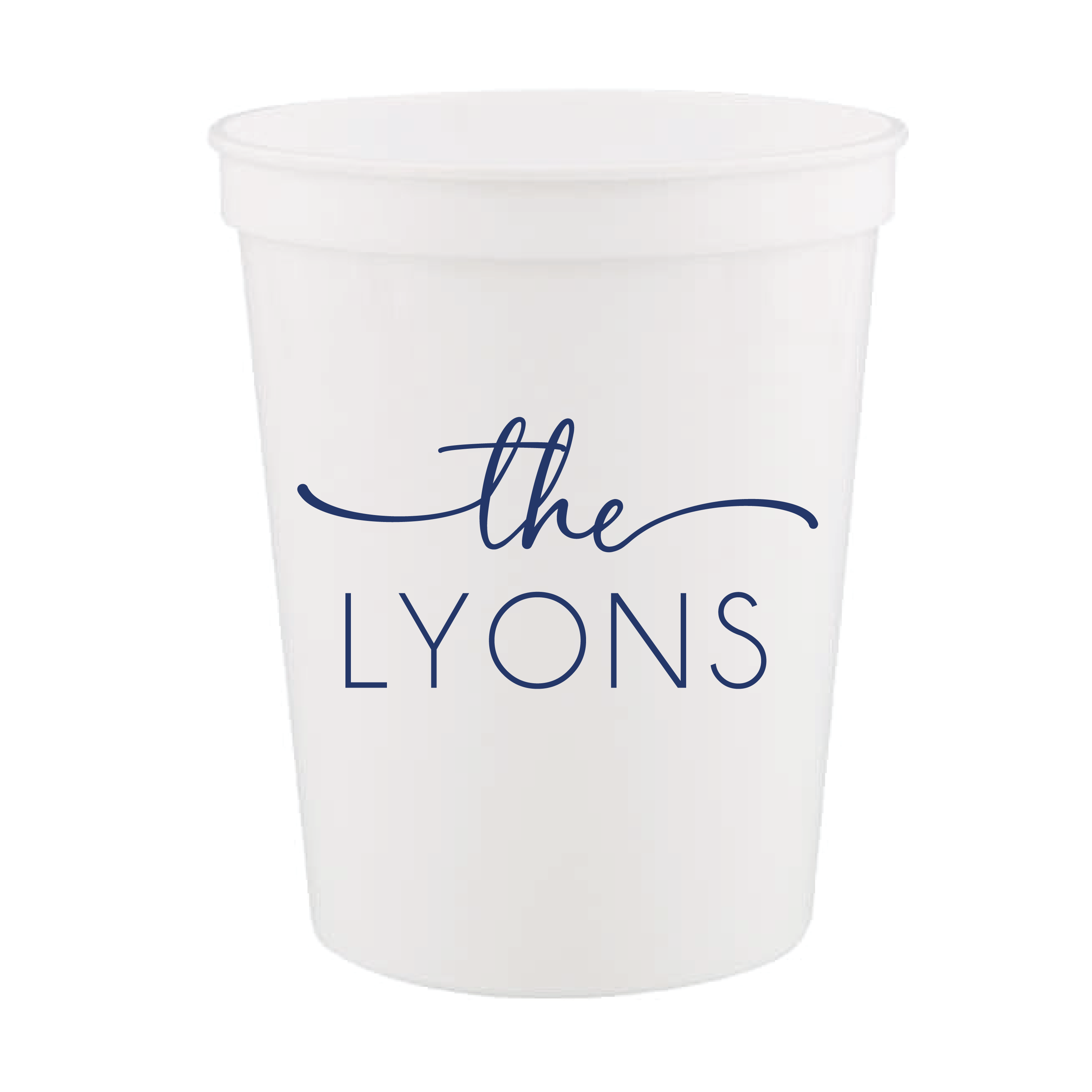 Wedding Reception Stadium Cups with Custom Text - Cup - Stadium