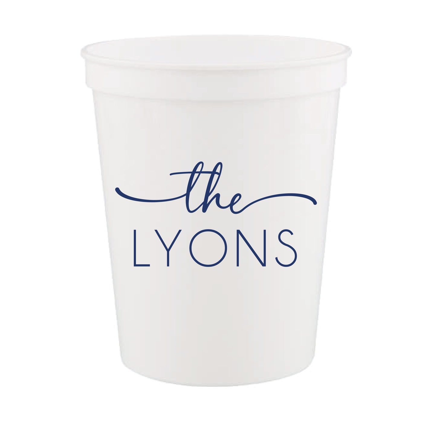 Wedding Reception Stadium Cups with Custom Text