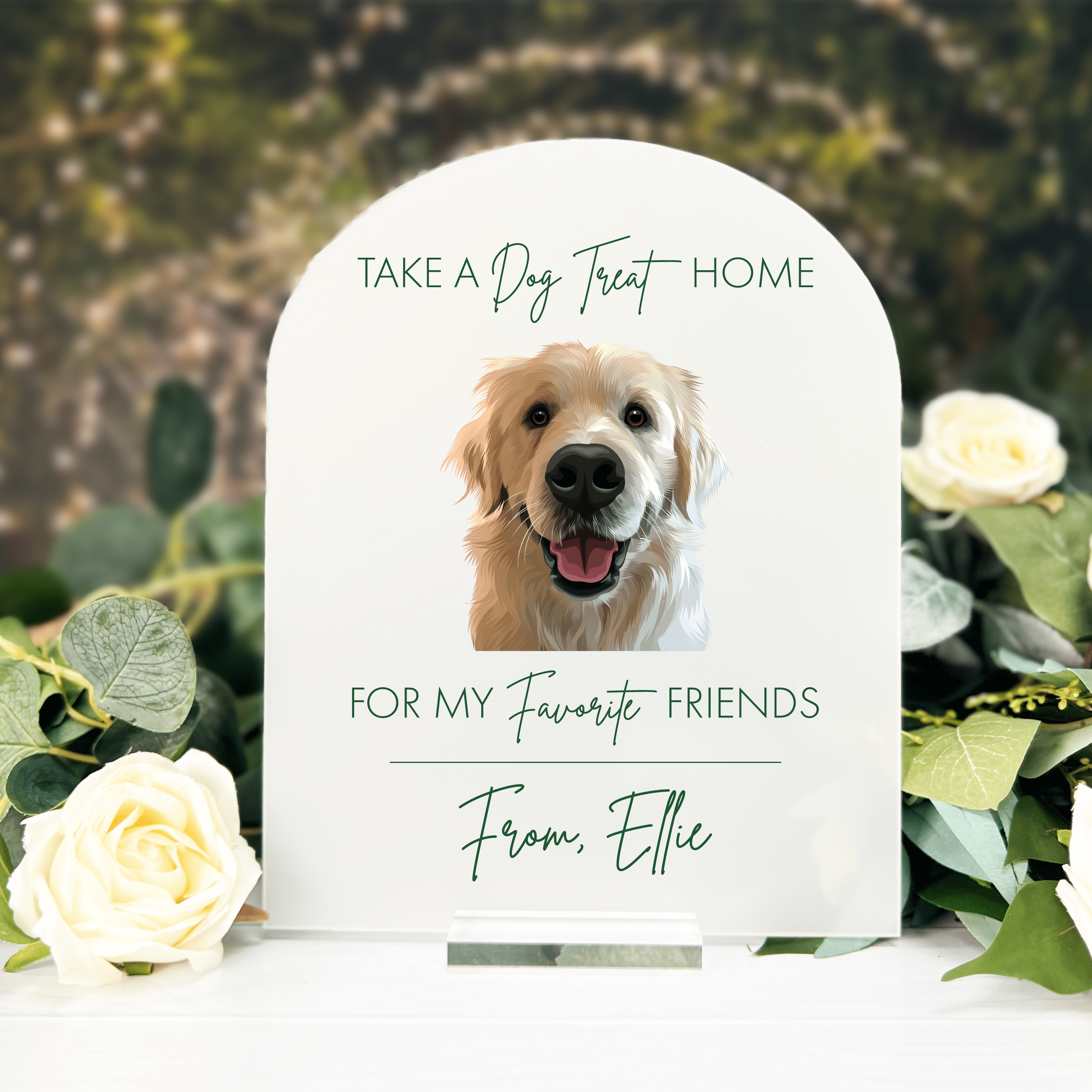 Take a Treat Fur My Friends Acrylic Sign - Table Signs
