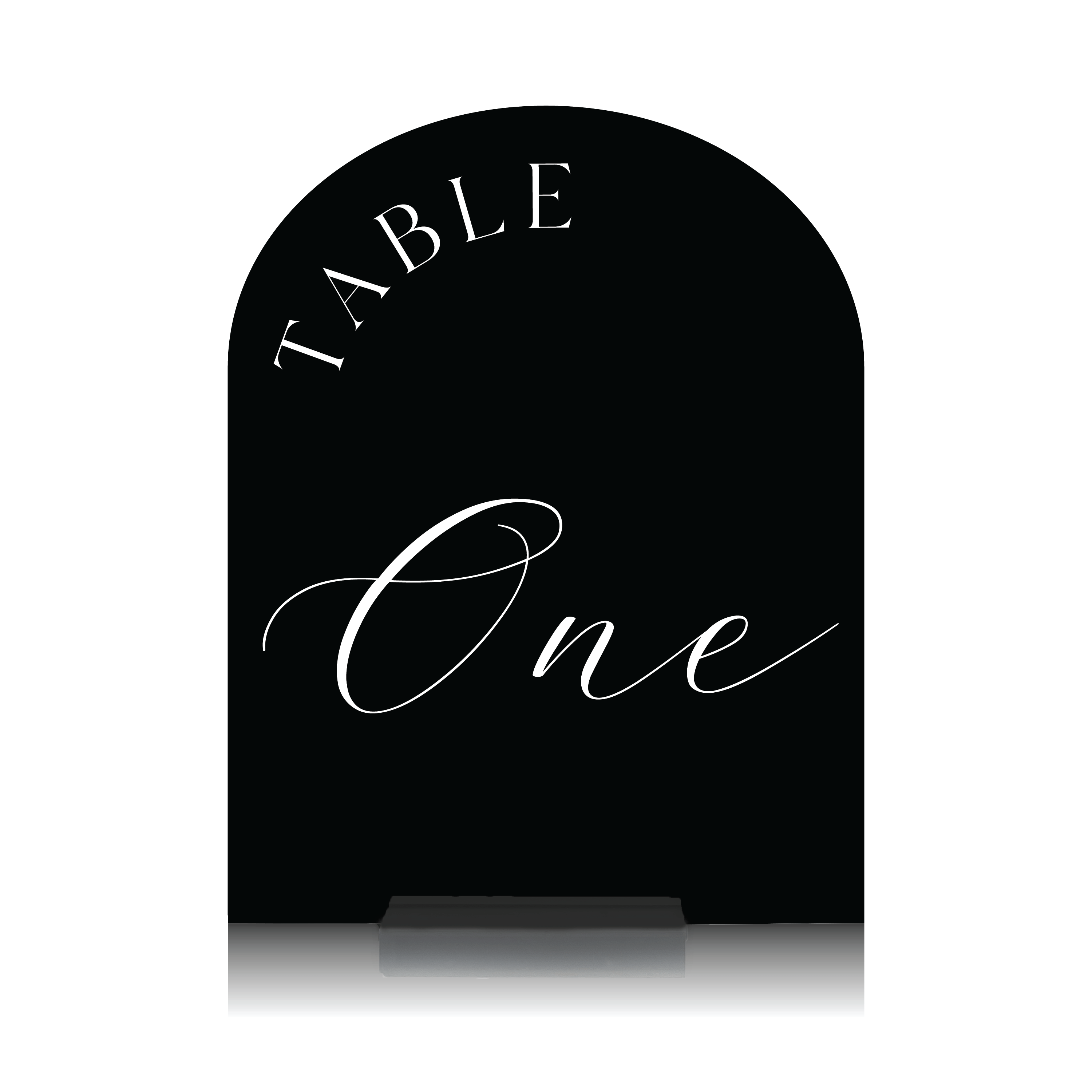 Classic Arched Acrylic Table Numbers - Table Numbers