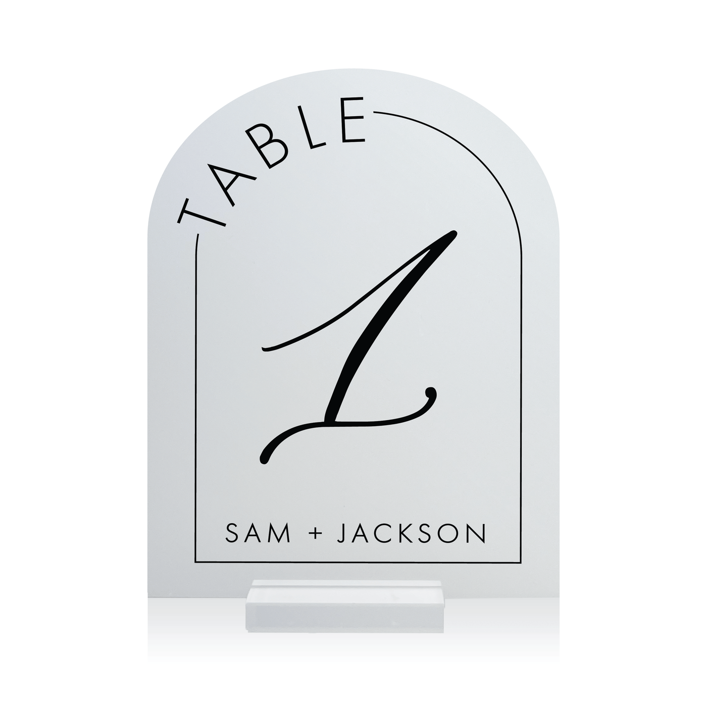 Modern Arched Acrylic Table Numbers