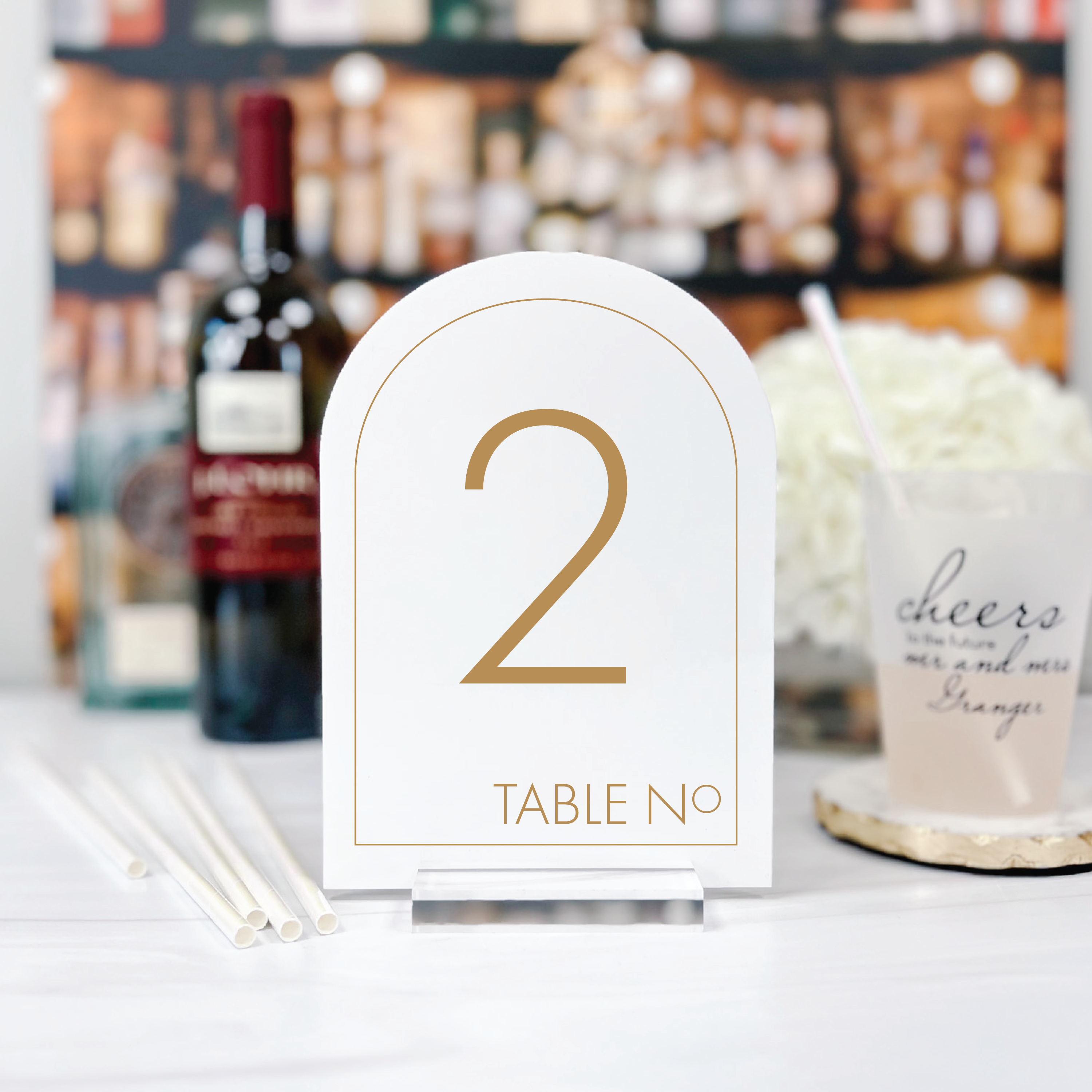 Wedding Reception Table Numbers | Rubi and Lib Design Studio