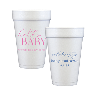 Baby Shower Foam Cups