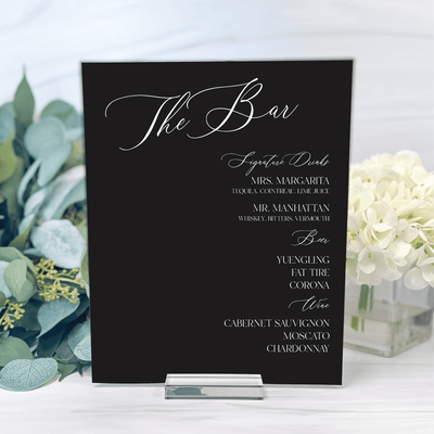 Custom Bar Menu Print
