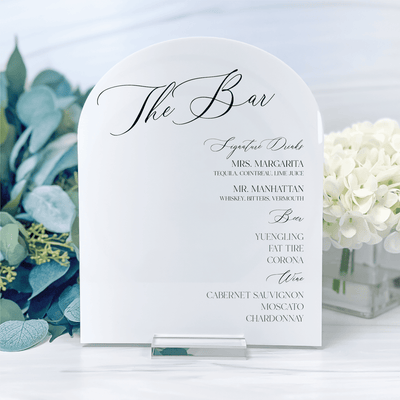 Custom Bar Menu Print