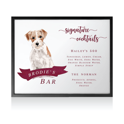 As Featured in People Magazine - Dog Wedding Bar Menu Print