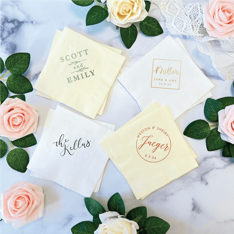 Best Sellers Wedding Napkins - Napkins - Foil Stamped