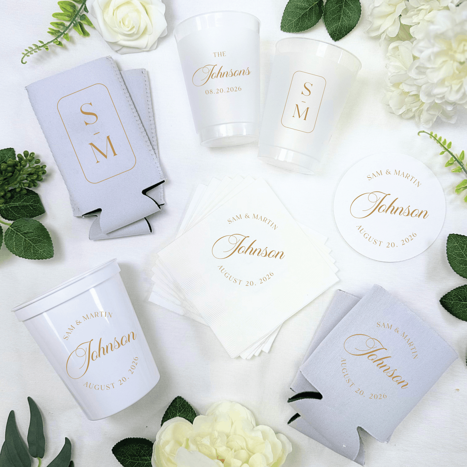 Modern Monogram Wedding Collection | Personalized Wedding Bundle