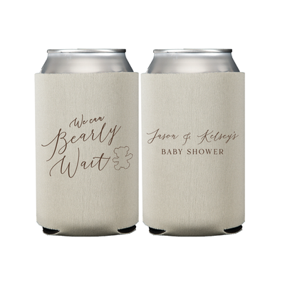 Bearly Wait Personalized Baby Shower Can Cooler - Can Cooler