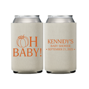 Fall Oh Baby Personalized Baby Shower Can Cooler