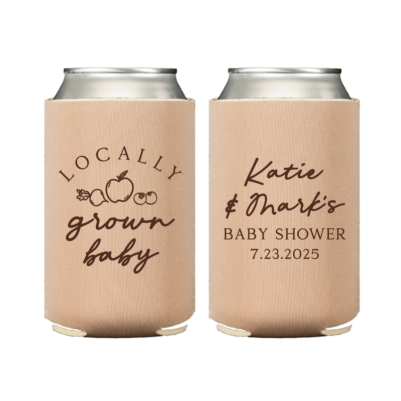 Locally Grown Baby Shower Can Cooler