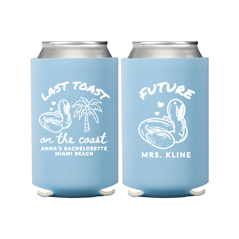 Last Toast On The Coast Bachelorette Can Cooler - Can Cooler