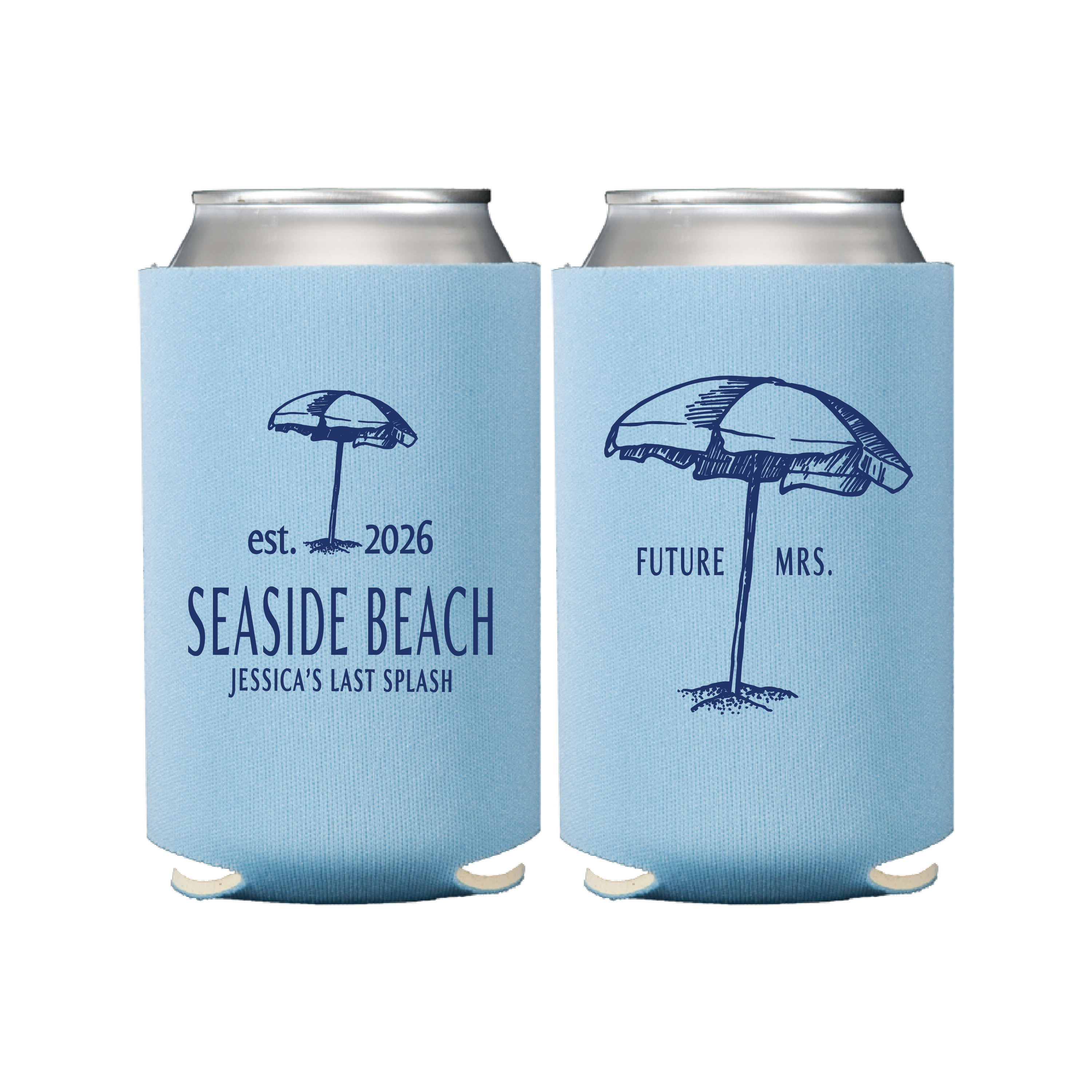 Beach Bach Personalized Bachelorette Can Cooler - Can Cooler