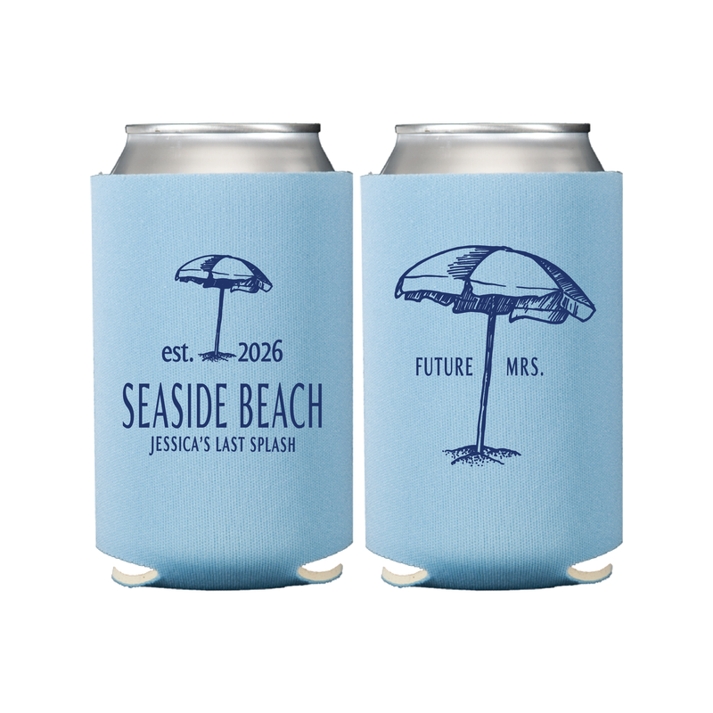 Beach Bach Personalized Bachelorette Can Cooler - Can Cooler