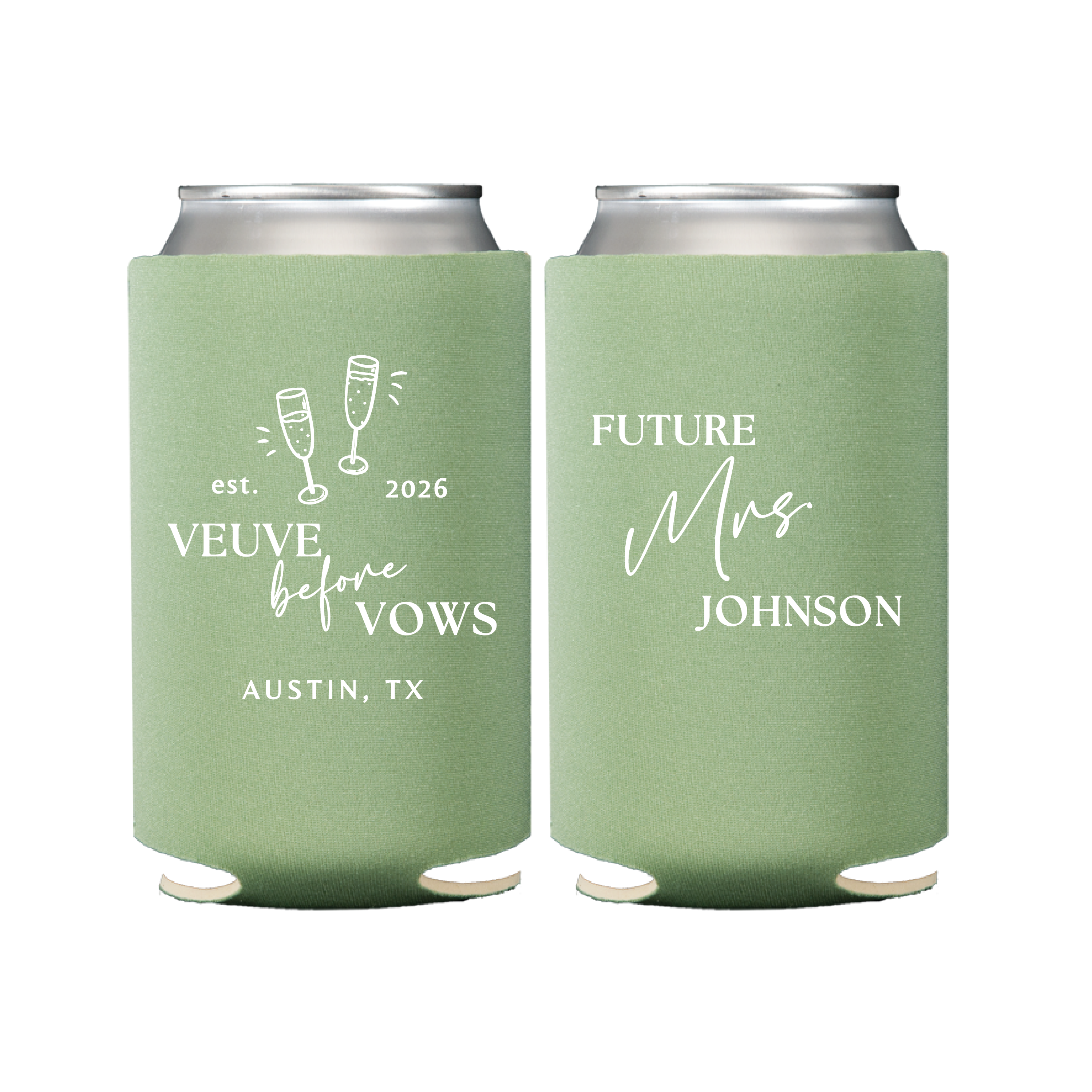 Veuve Before Vows Personalized Bachelorette Can Cooler - Can Cooler
