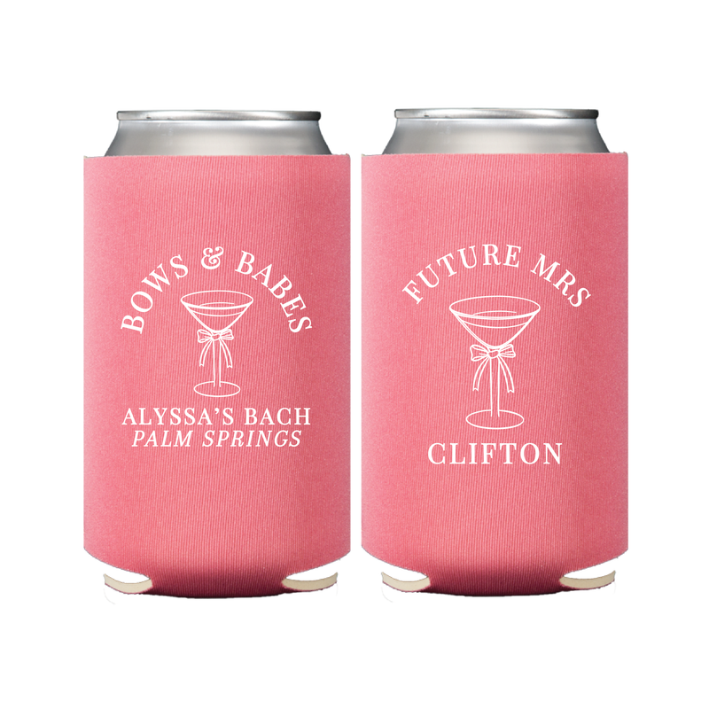 Bows And Babes Bachelorette Can Cooler - Can Cooler