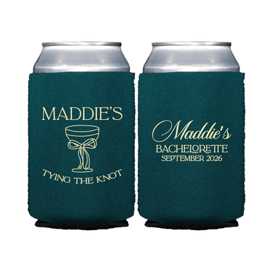 Tying The Knot Personalized Bachelorette Can Cooler