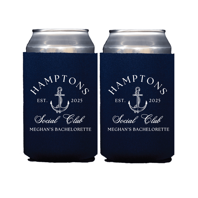 Personalized Social Club Bachelorette Can Cooler - Can Cooler