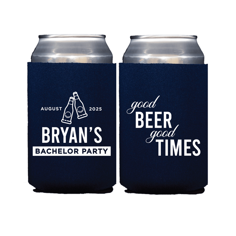 Good Beer Good Time Bachelor Party Can Coolers
