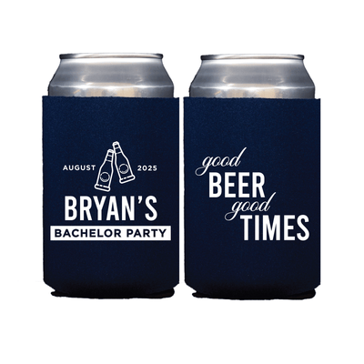 Good Beer Good Time Bachelor Party Can Coolers