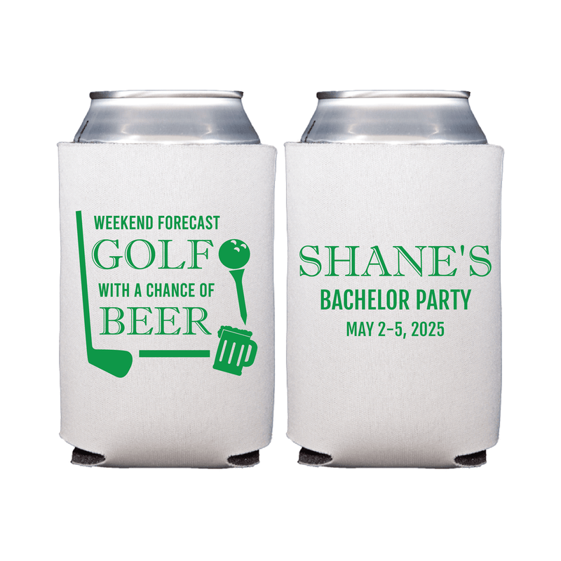 Golf Bachelor Party Can Coolers