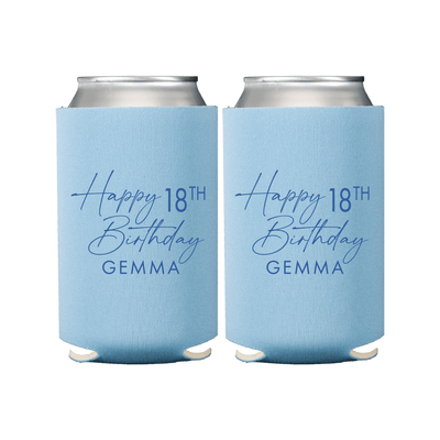 Elegant Milestone Birthday Can Coolers