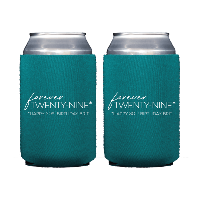 Forever Twenty-Nine Birthday Can Coolers