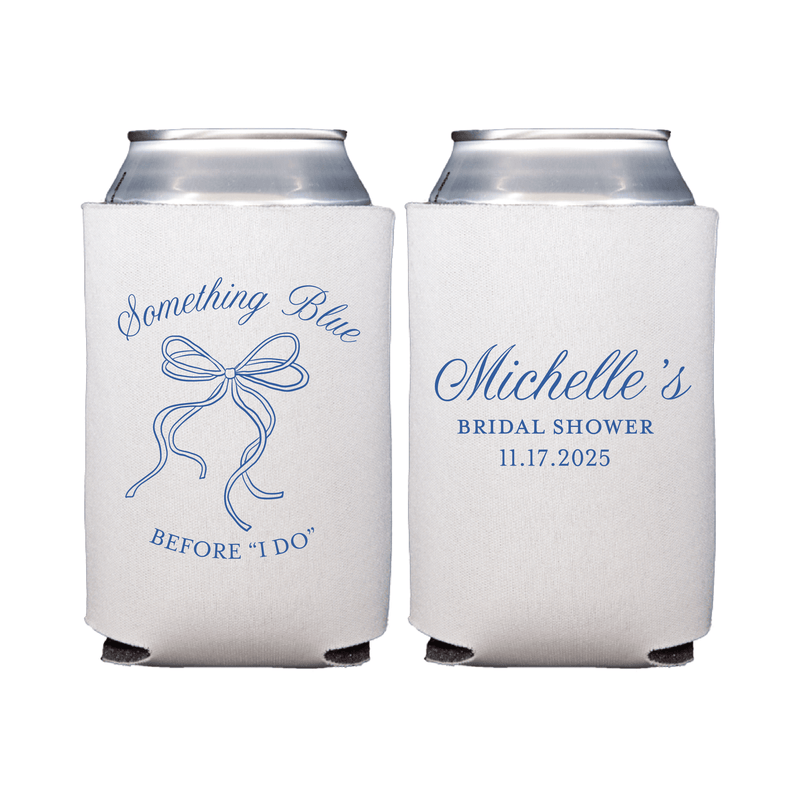 Something Blue Before I Do Bridal Shower Can Coolers - Can Cooler