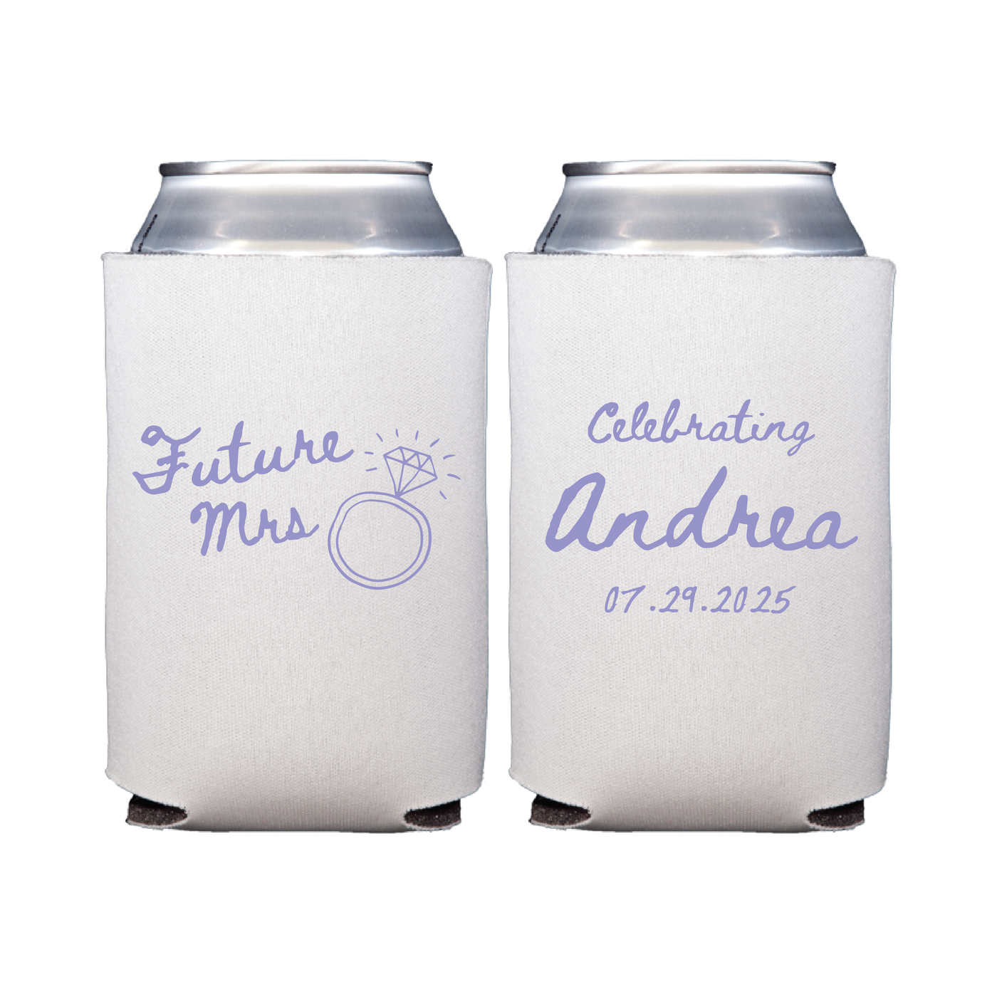 Future Mrs Personalized Bridal Shower Can Coolers