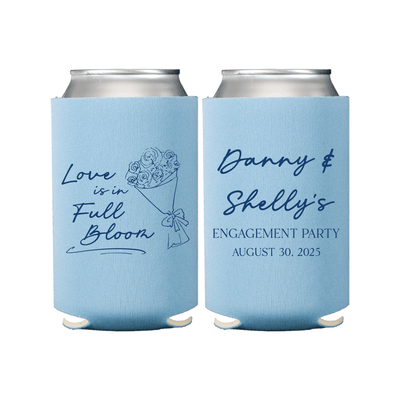 Love Is In Full Bloom Wedding Can Coolers