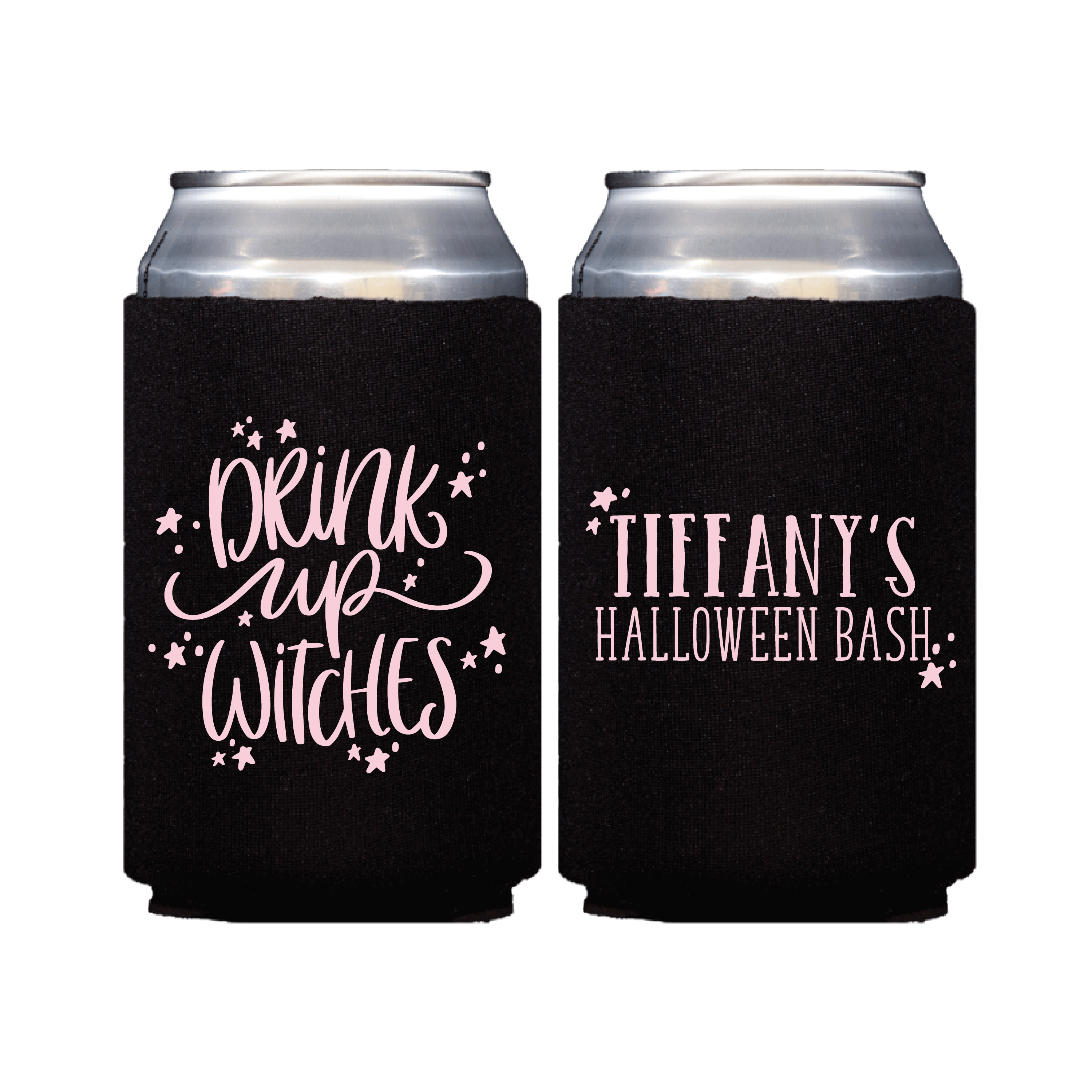 Drink Up Witches Personalized Can Coolers