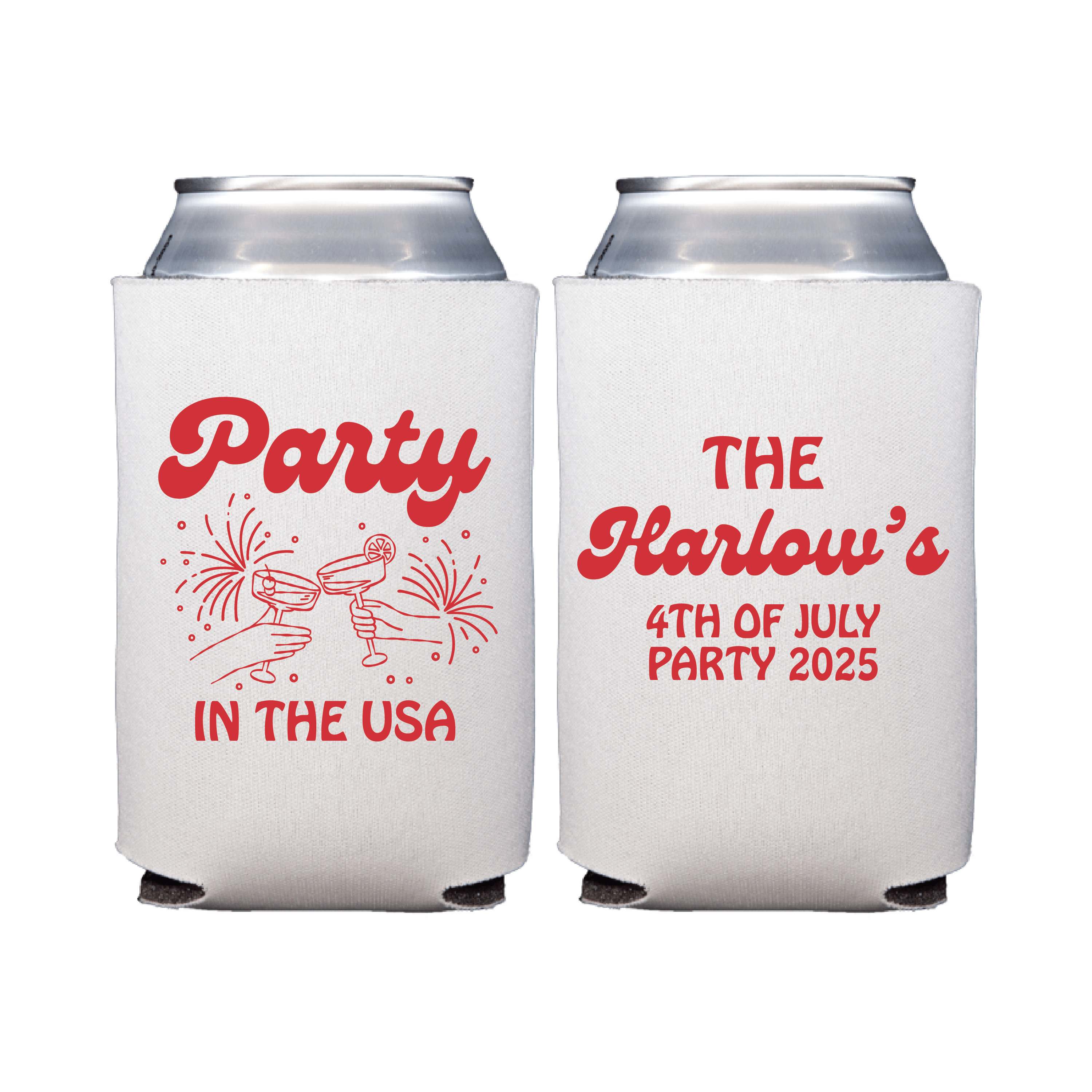 Party in the USA 4th of July Can Coolers