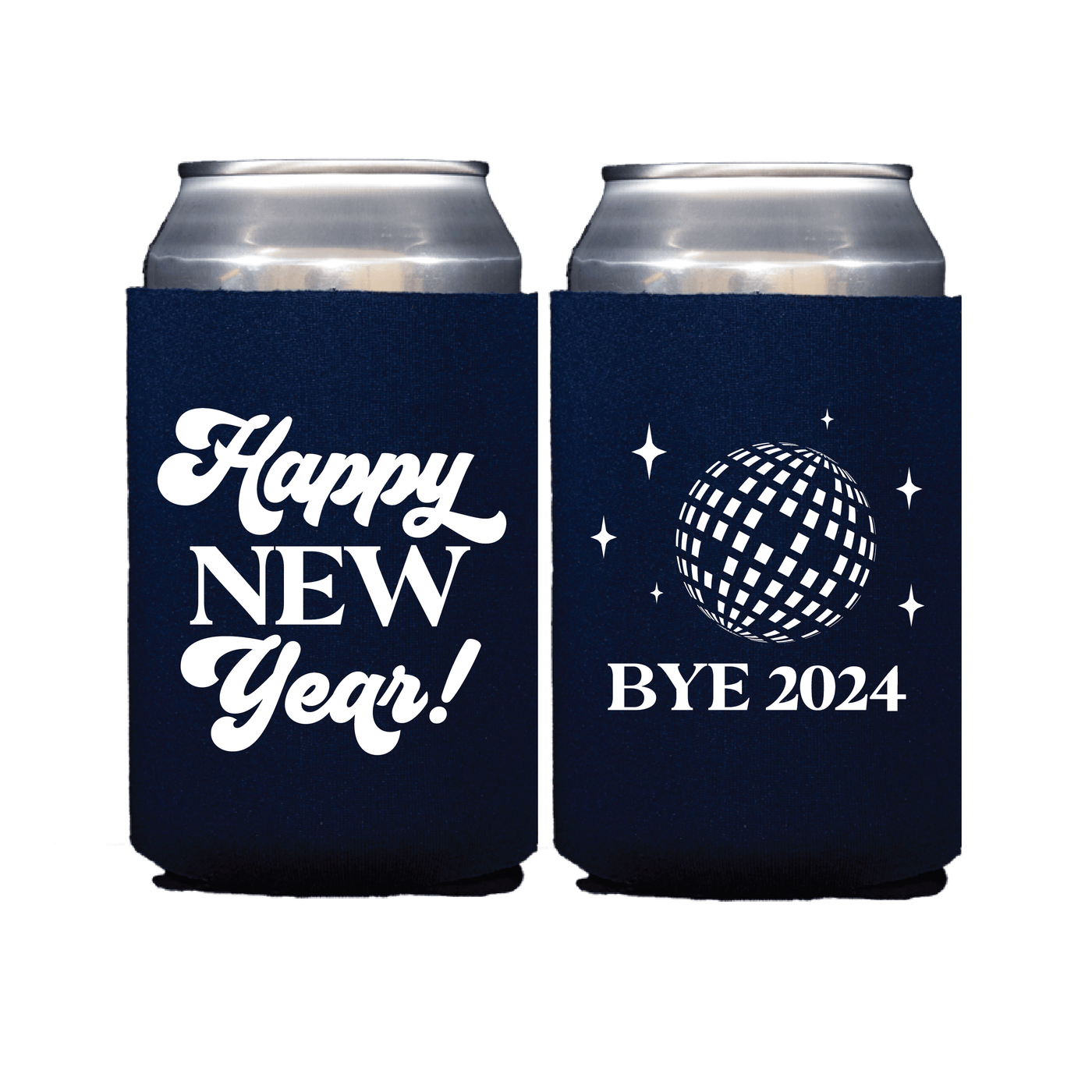 Happy New Year Groovy Can Coolers