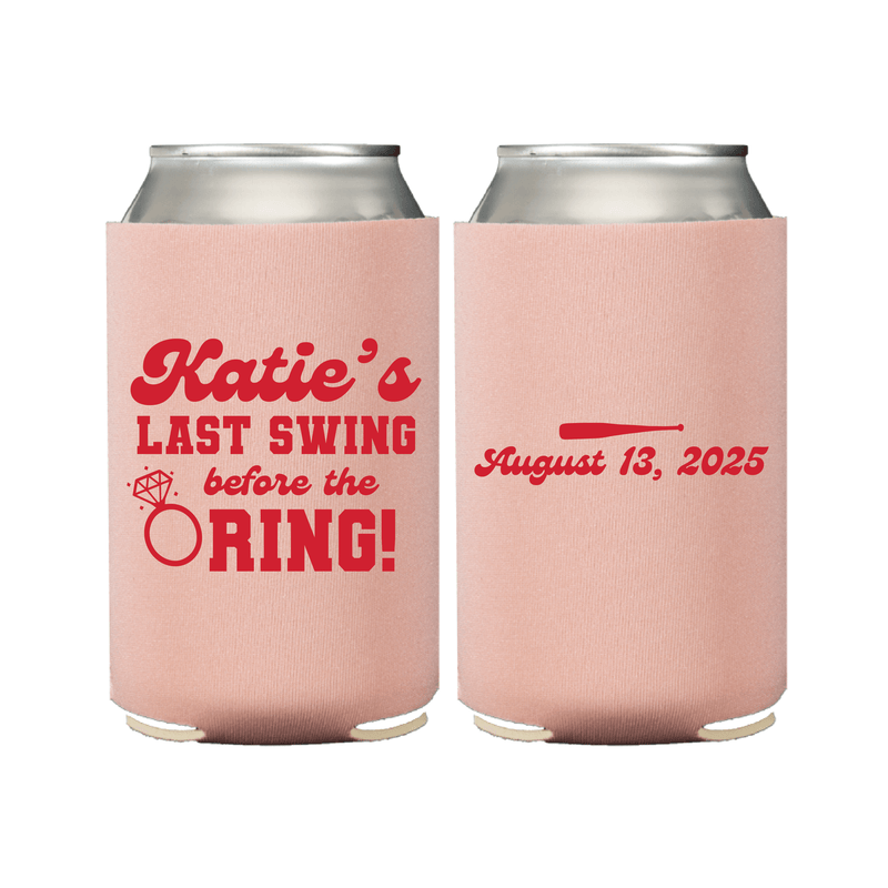 Last Swing Before The Ring Bachelorette Can Coolers