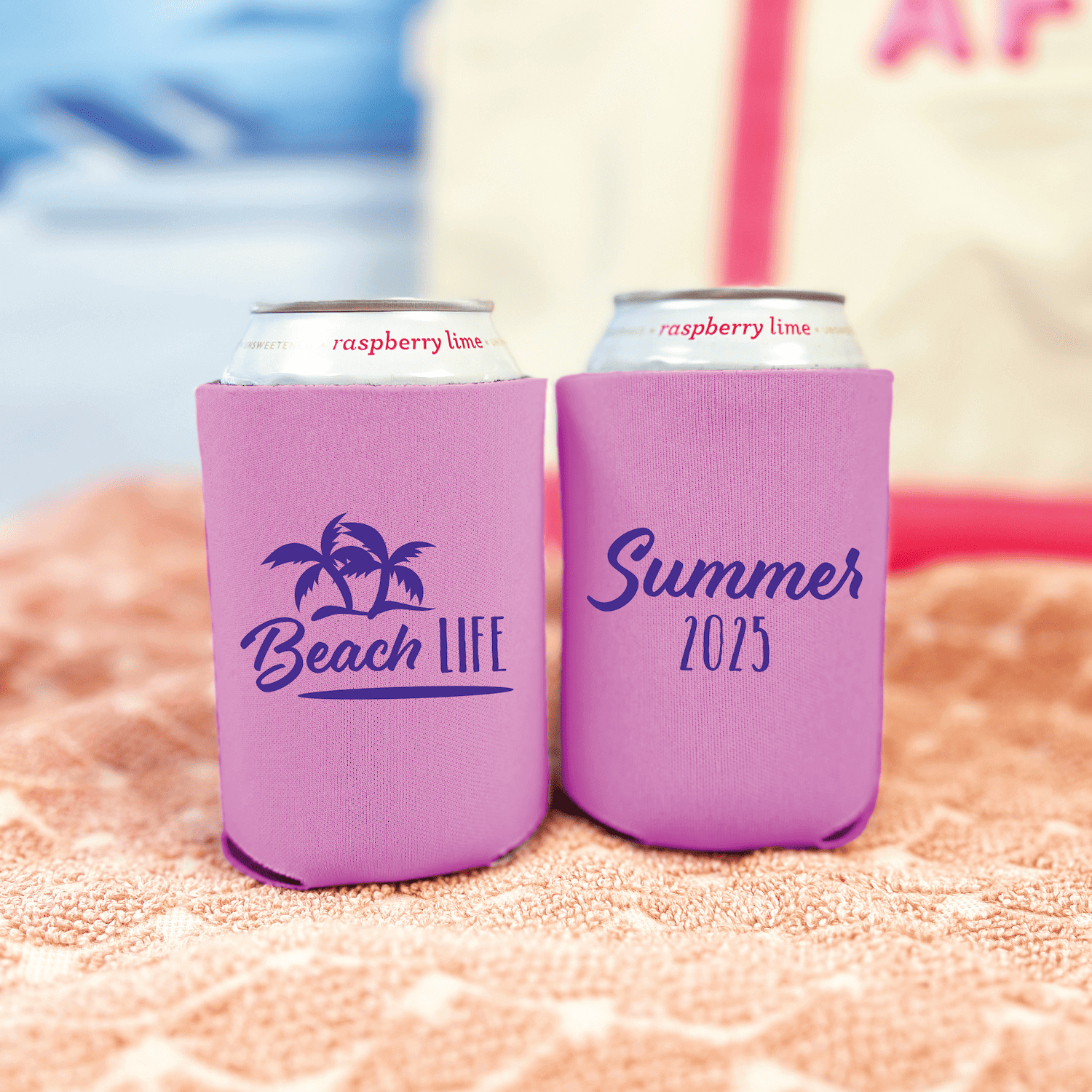Beach Life Vibes Can Coolers