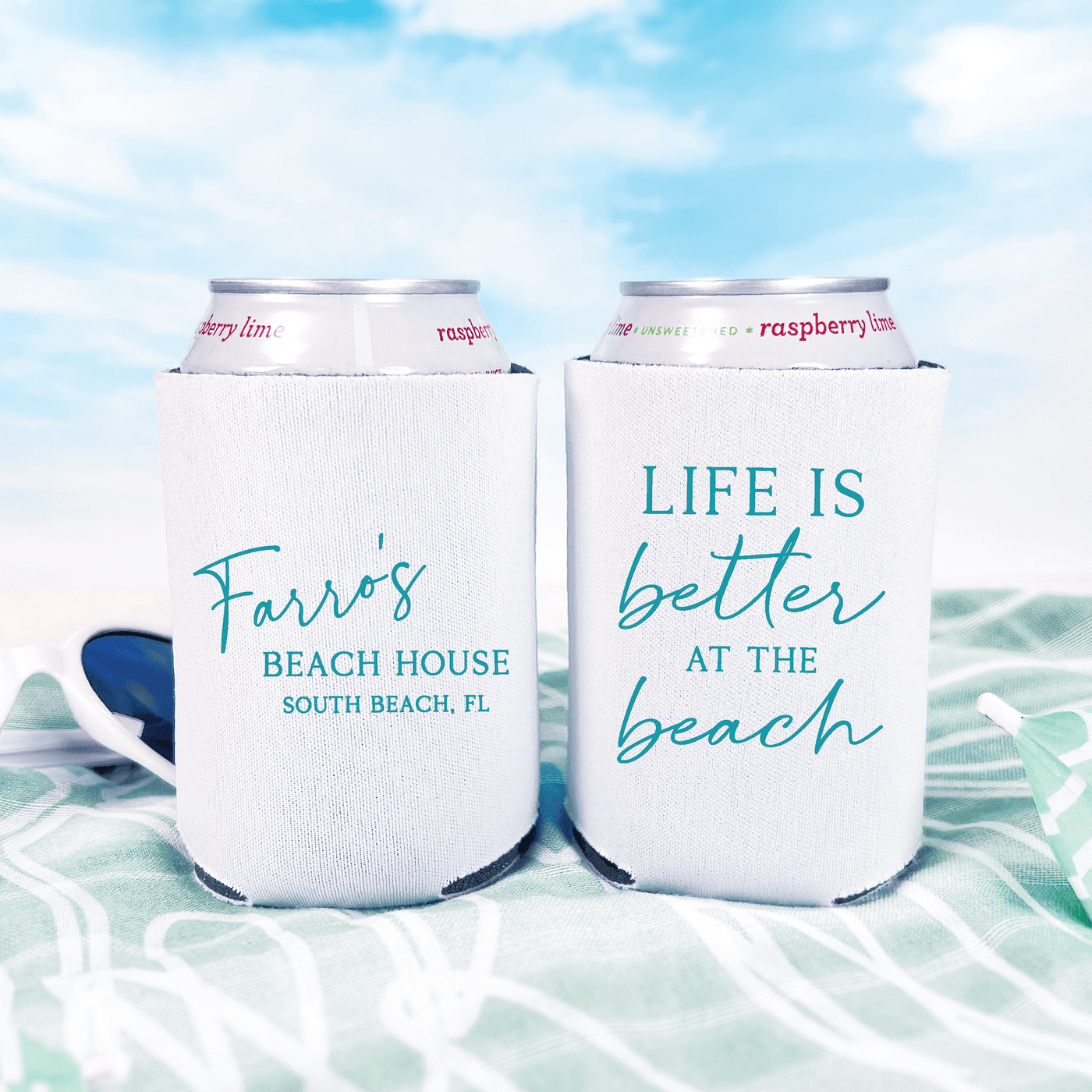 Life is Better At The Beach Can Coolers