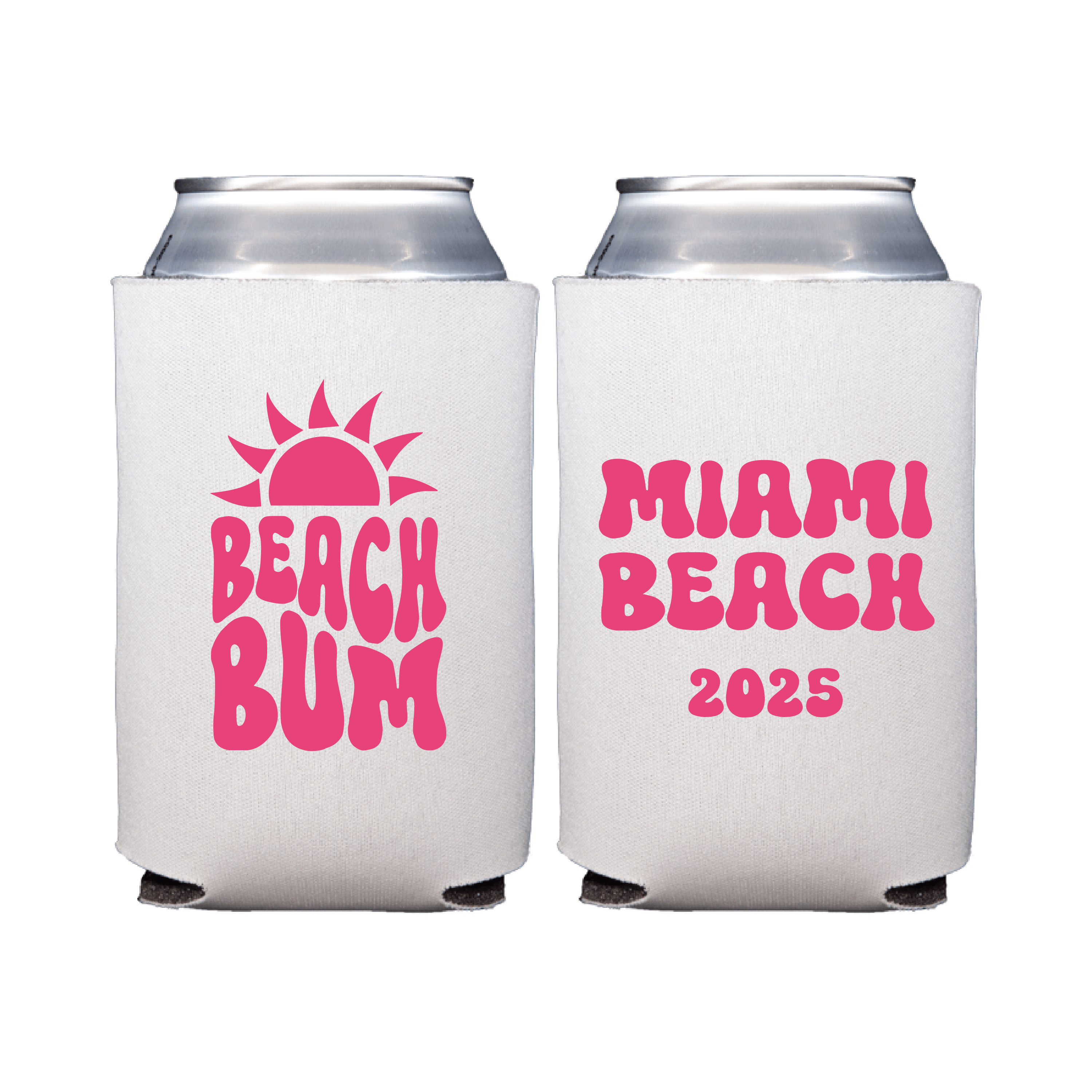 Beach Bum Vibes Can Coolers