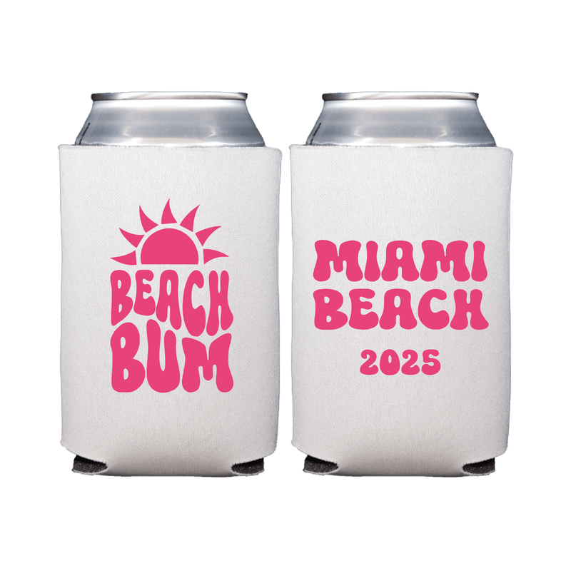 Beach Bum Vibes Can Coolers