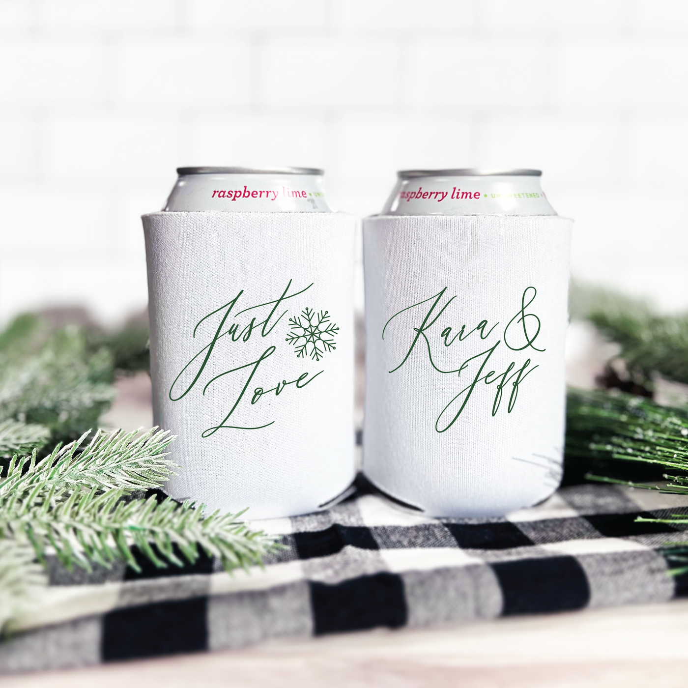 Just Love Personalized Wedding Can Coolers