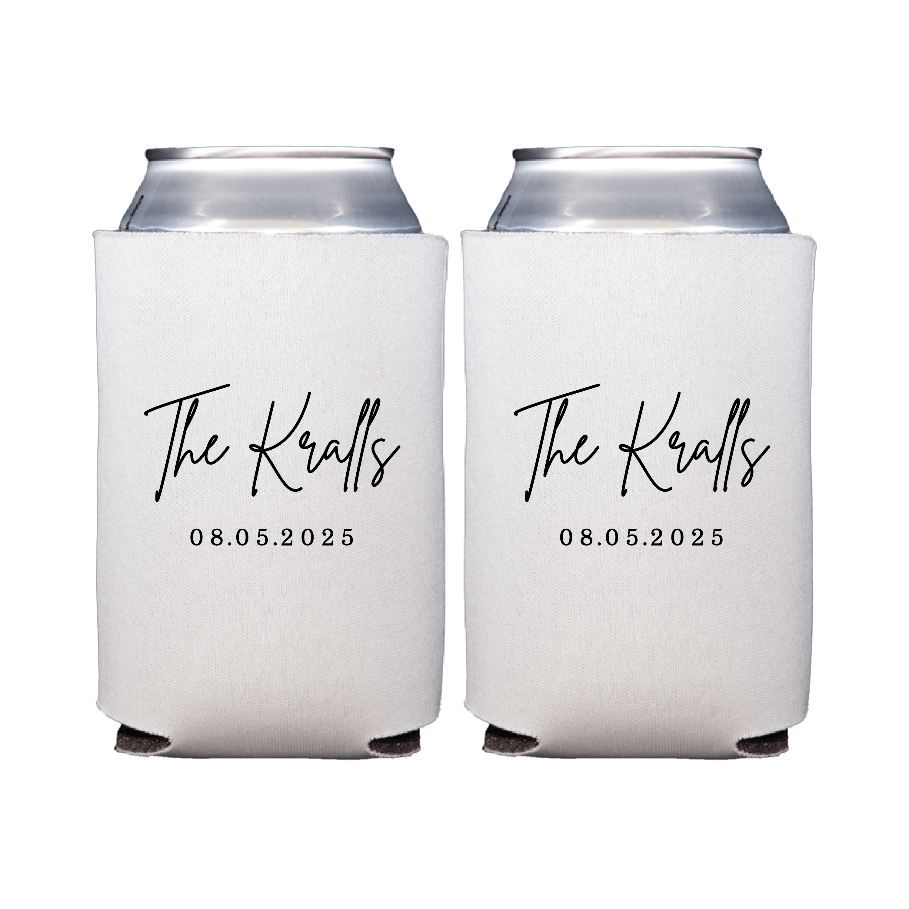 Personalized Last Name Wedding Can Coolers - Can Cooler