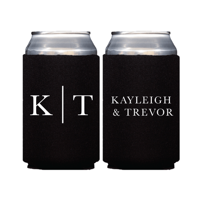First Names and Initials Wedding Can Coolers - Can Cooler