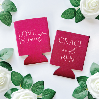 Love Is Sweet Wedding Can Coolers - Can Cooler